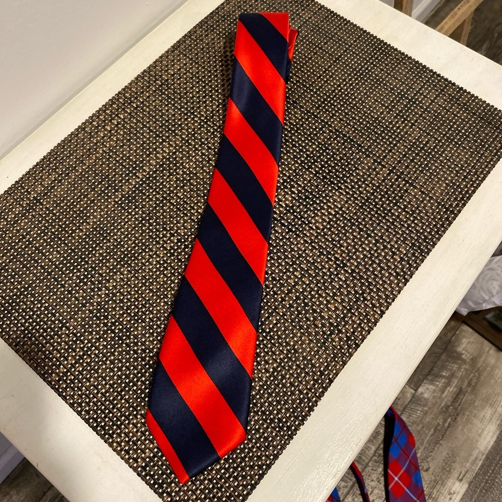 Luca Franzini 100% silk Striped Red and Navy Men’s Dress Tie